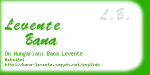 levente bana business card